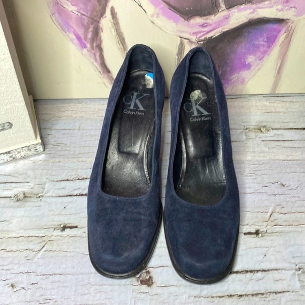 🌷Calvin Klein🌷 Navy Blue Suede Shoes